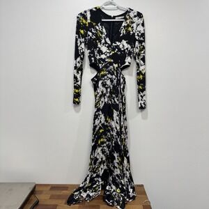 Alice & Olivia Womens Dress‎ 4 Maxi Cutout Long Sleeve Tie Dye Going Out Long